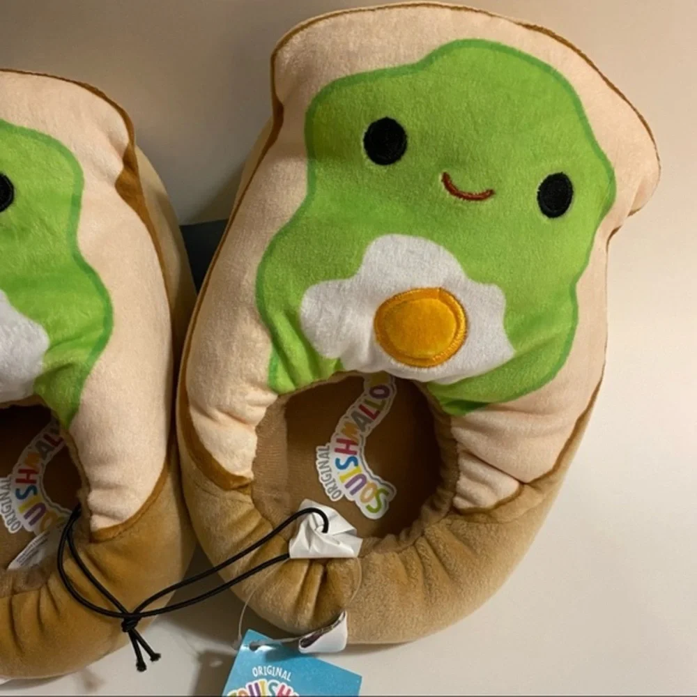 Squish‎ mallows Slippers Girls Size 13-1 Plush Avocado Toast Slip On Shoes